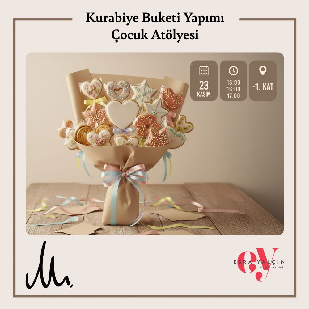 Kurabiye Buketi Yapm ocuk Atlyesi 23 Kasm 2025